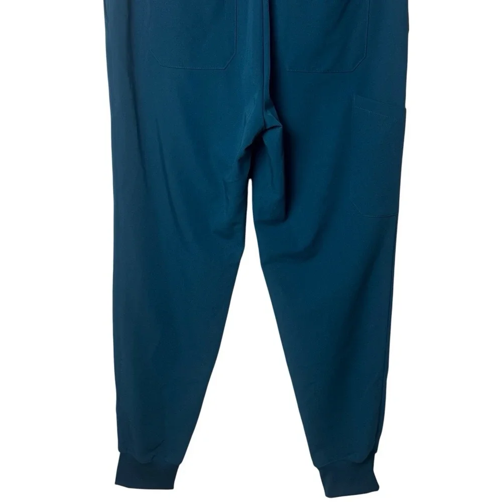 NEW Jaanuu Ultralast Scrub Jogger Pants Caribbean Blue Medical Career Comfort M